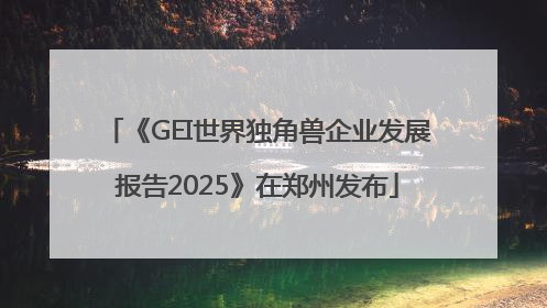 《GEI世界独角兽企业发展报告2025》在郑州发布