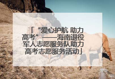 “爱心护航 助力高考”——海南退役军人志愿服务队助力高考志愿服务活动