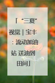 “三夏”视觉｜宝丰：流动加油站 送油到田间