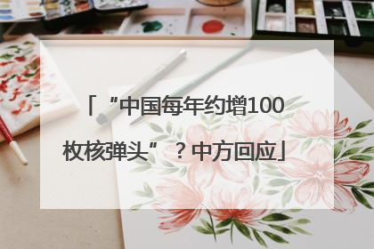“中国每年约增100枚核弹头”？中方回应