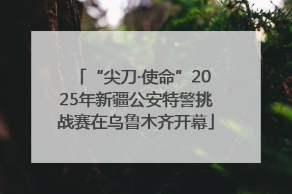 “尖刀·使命”2025年新疆公安特警挑战赛在乌鲁木齐开幕