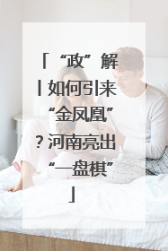 “政”解丨如何引来“金凤凰”？河南亮出“一盘棋”