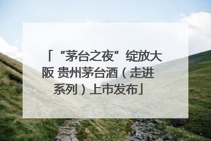 “茅台之夜”绽放大阪 贵州茅台酒（走进系列）上市发布