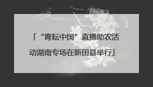 “青耘中国”直播助农活动湖南专场在新田县举行