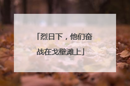 烈日下，他们奋战在戈壁滩上