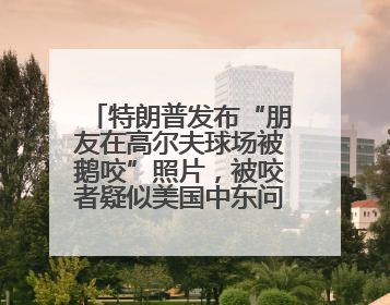 特朗普发布“朋友在高尔夫球场被鹅咬”照片，被咬者疑似美国中东问题特使