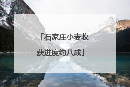 石家庄小麦收获进度约八成