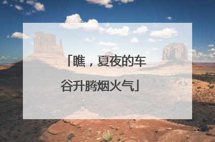瞧，夏夜的车谷升腾烟火气