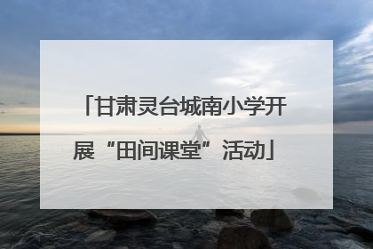 甘肃灵台城南小学开展“田间课堂”活动