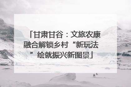 甘肃甘谷：文旅农康融合解锁乡村“新玩法”绘就振兴新图景