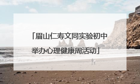眉山仁寿文同实验初中举办心理健康周活动