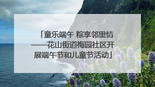 童乐端午 粽享邻里情——花山街道梅园社区开展端午节和儿童节活动