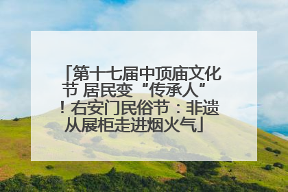 第十七届中顶庙文化节 居民变“传承人”！右安门民俗节：非遗从展柜走进烟火气
