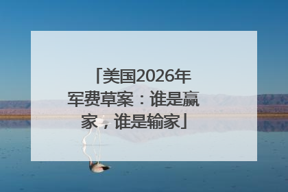 美国2026年军费草案：谁是赢家，谁是输家