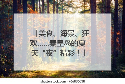 美食、海景、狂欢……秦皇岛的夏天“夜”精彩！