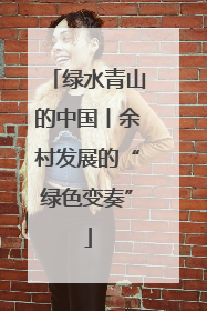 绿水青山的中国丨余村发展的“绿色变奏”