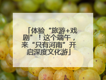 体验“旅游+戏剧”！这个端午，来“只有河南”开启深度文化游