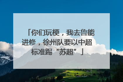 你们玩梗，我去鲁能进修，徐州队要以中超标准踢“苏超”