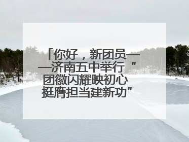 你好，新团员——济南五中举行“团徽闪耀映初心 挺膺担当建新功”主题团日活动