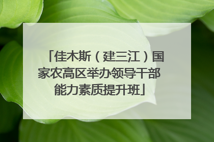 佳木斯（建三江）国家农高区举办领导干部能力素质提升班