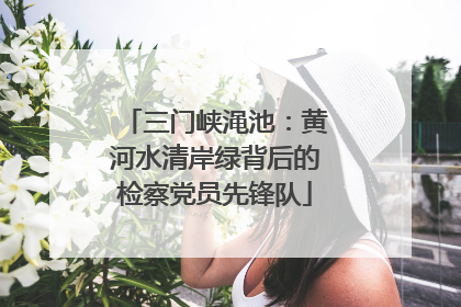 三门峡渑池：黄河水清岸绿背后的检察党员先锋队