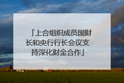 上合组织成员国财长和央行行长会议支持深化财金合作