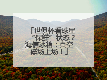 世俱杯看球星“保鲜”状态？海信冰箱：真空磁场上场！