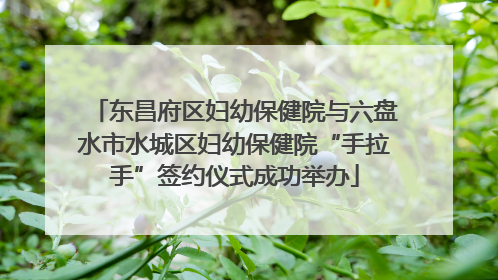 东昌府区妇幼保健院与六盘水市水城区妇幼保健院“手拉手”签约仪式成功举办