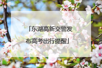 东湖高新交警发布高考出行提醒