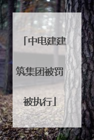 中电建建筑集团被罚被执行
