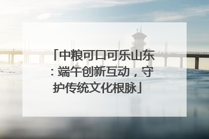中粮可口可乐山东：端午创新互动，守护传统文化根脉