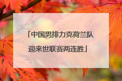中国男排力克荷兰队 迎来世联赛两连胜