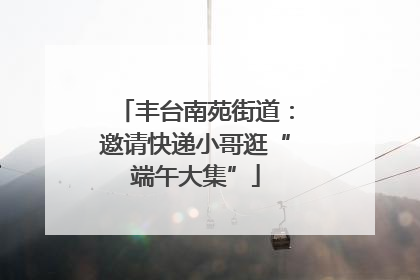 丰台南苑街道：邀请快递小哥逛“端午大集”
