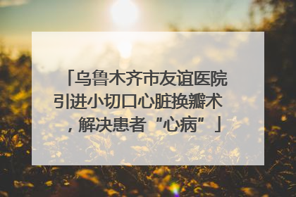 乌鲁木齐市友谊医院引进小切口心脏换瓣术，解决患者“心病”