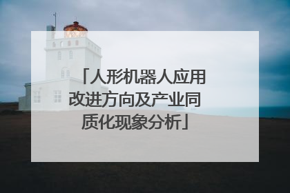人形机器人应用改进方向及产业同质化现象分析