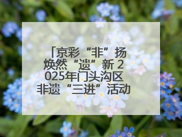 京彩“非”扬 焕然“遗”新 2025年门头沟区非遗“三进”活动正式启动