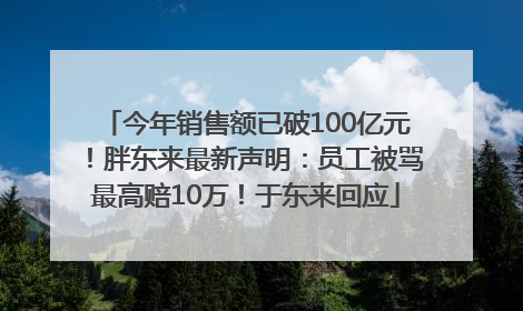 今年销售额已破100亿元！胖东来最新声明：员工被骂最高赔10万！于东来回应
