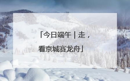 今日端午｜走，看京城赛龙舟