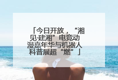 今日开放，“湘见·建湘”电竞动漫嘉年华与机器人科普展超“燃”
