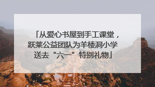 从爱心书屋到手工课堂，跃莱公益团队为羊楼洞小学送去“六一”特别礼物
