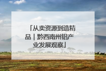 从卖资源到造精品｜黔西南州铝产业发展观察