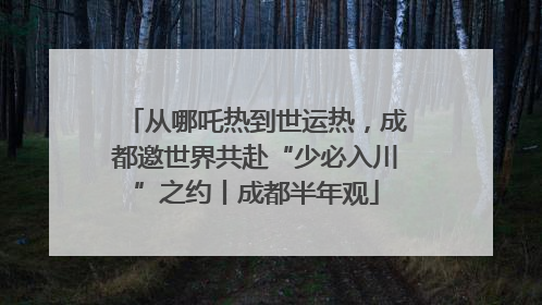 从哪吒热到世运热，成都邀世界共赴“少必入川”之约丨成都半年观