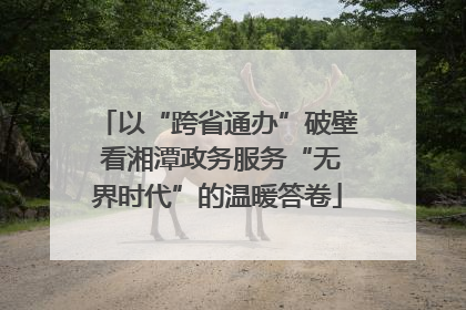 以“跨省通办”破壁 看湘潭政务服务“无界时代”的温暖答卷