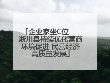 企业家坐C位——淅川县持续优化营商环境促进 民营经济高质量发展
