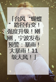 台风“蝴蝶”路径有变！强度升级！刚刚，宁波发布预警：暴雨！大暴雨！11级大风！