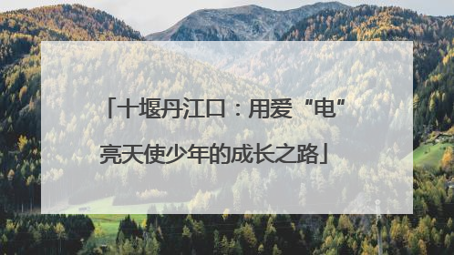 十堰丹江口：用爱“电”亮天使少年的成长之路