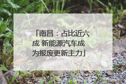 南昌：占比近六成 新能源汽车成为报废更新主力