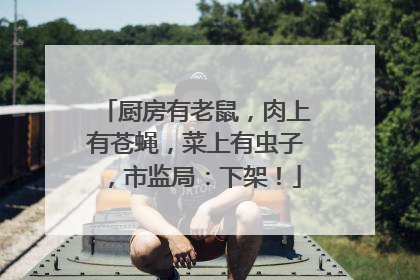 厨房有老鼠，肉上有苍蝇，菜上有虫子，市监局：下架！