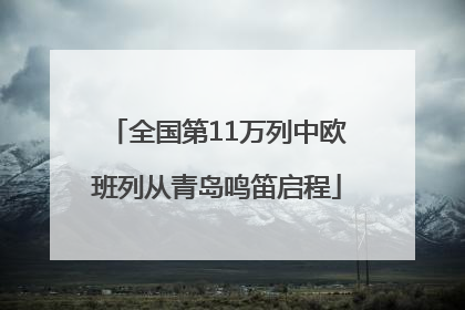 全国第11万列中欧班列从青岛鸣笛启程