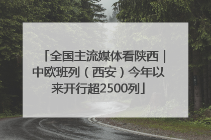 全国主流媒体看陕西｜中欧班列（西安）今年以来开行超2500列